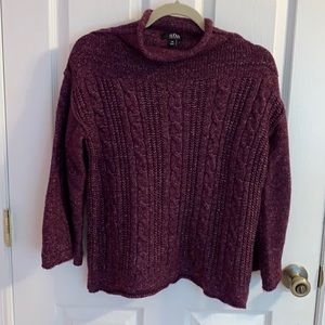 Small plum/dark purple long sleeve sweater.